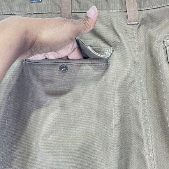 Tasso Elba Mens Pants Cargo 34x30 Cotton Flat Front Tan color - Picture 16 of 16